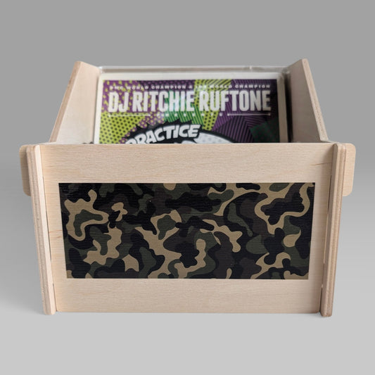 SKRZYNKA NA PŁYTY WINYLOWE 7 CALOWE „CAMO”