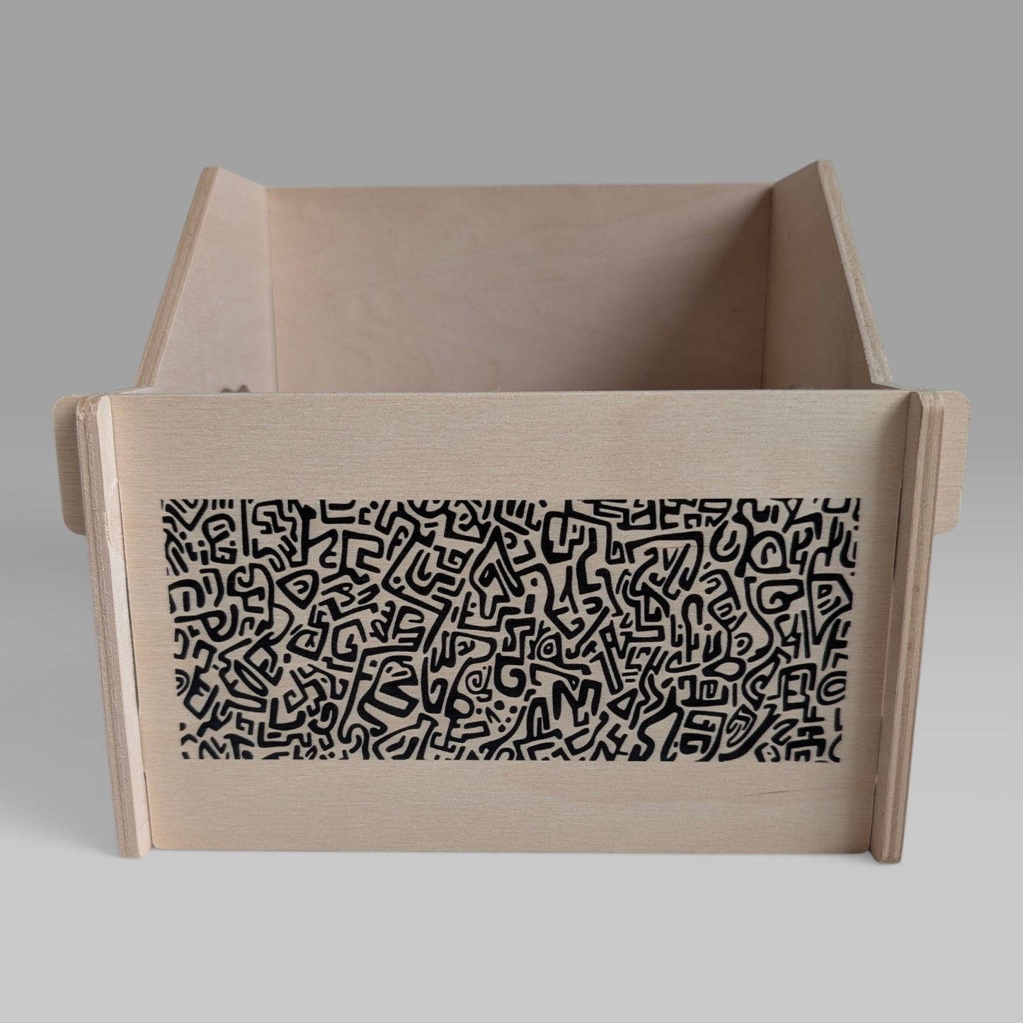 7-INCH VINYL RECORD CRATE  "DOODLES BLACK"