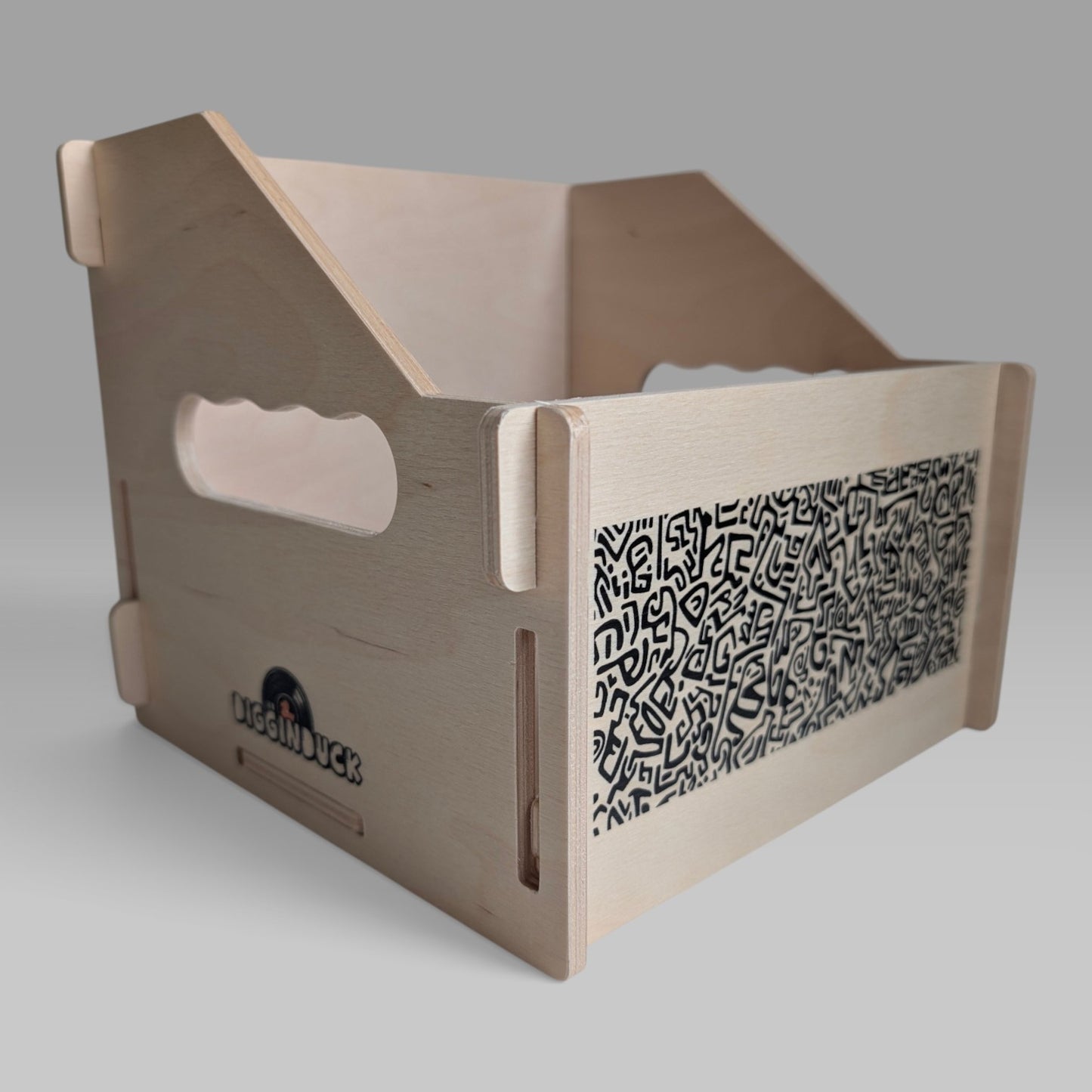 7-INCH VINYL RECORD CRATE  "DOODLES BLACK"