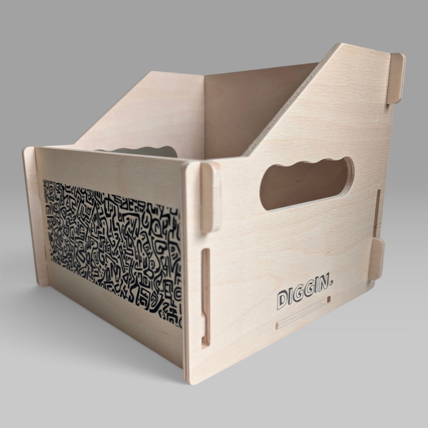 7-INCH VINYL RECORD CRATE  "DOODLES BLACK"