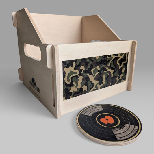 SKRZYNKA NA PŁYTY WINYLOWE 7 CALOWE „CAMO”