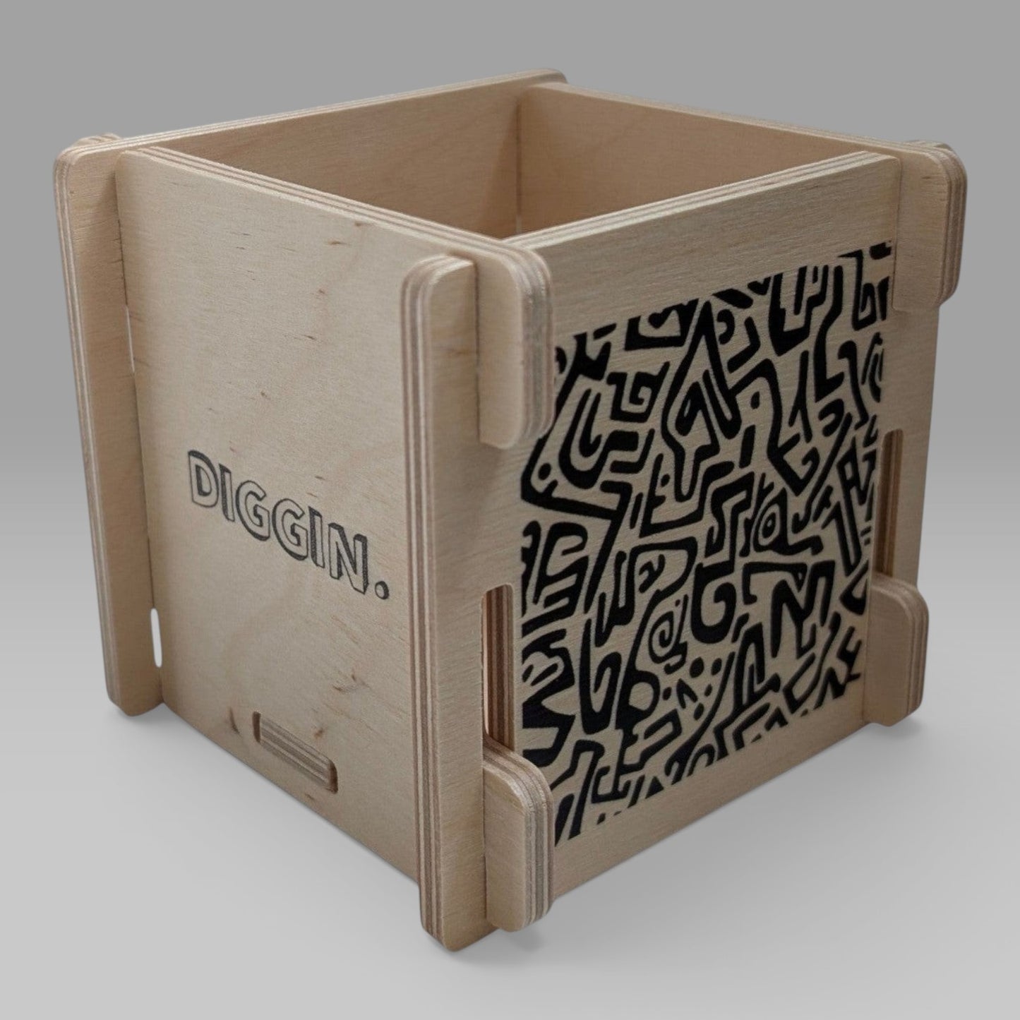 "DOODLES" SET DIGGIN CRATE + BOX + TWO COASTERS