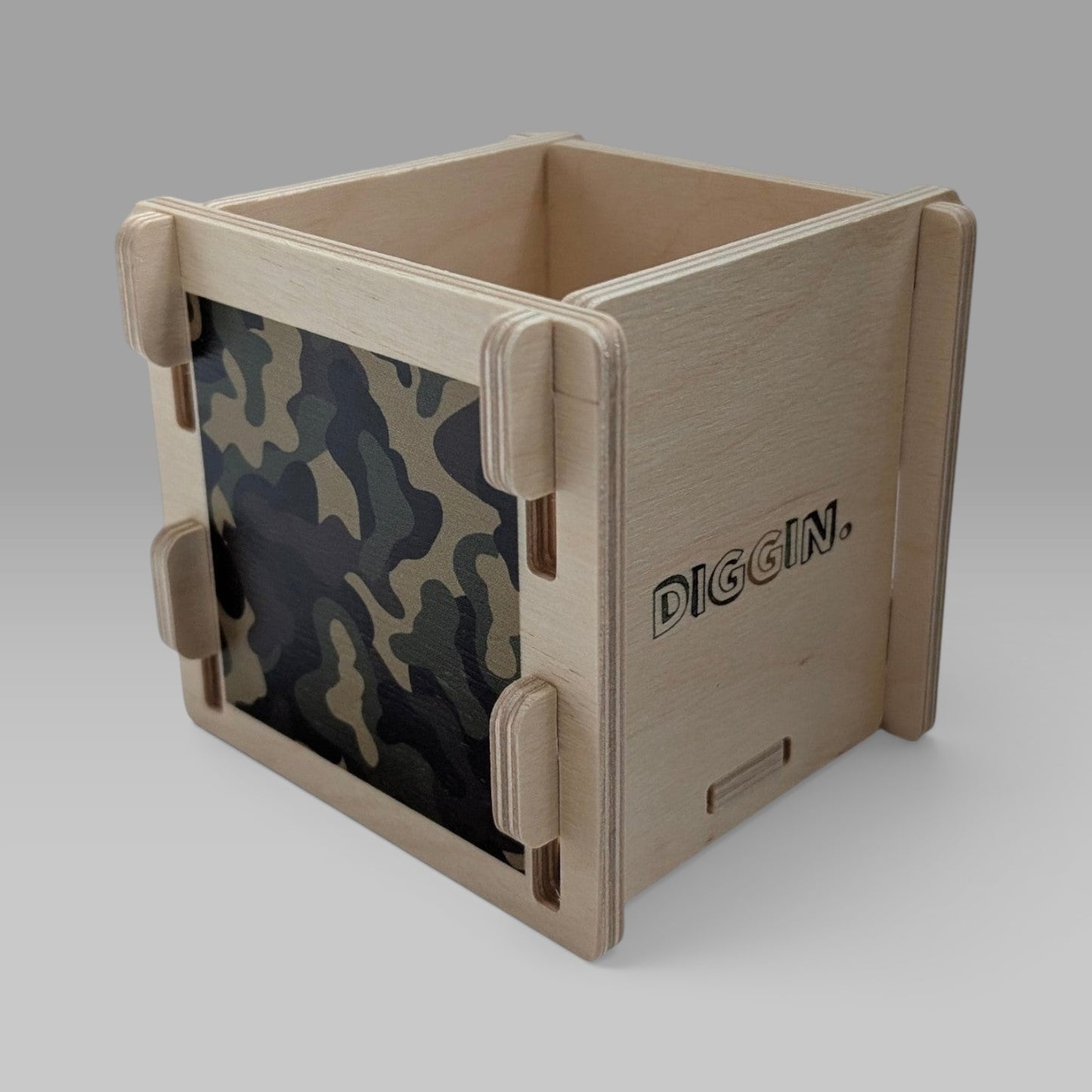 "CAMO" SET DIGGIN CRATE + BOX + TWO COASTERS