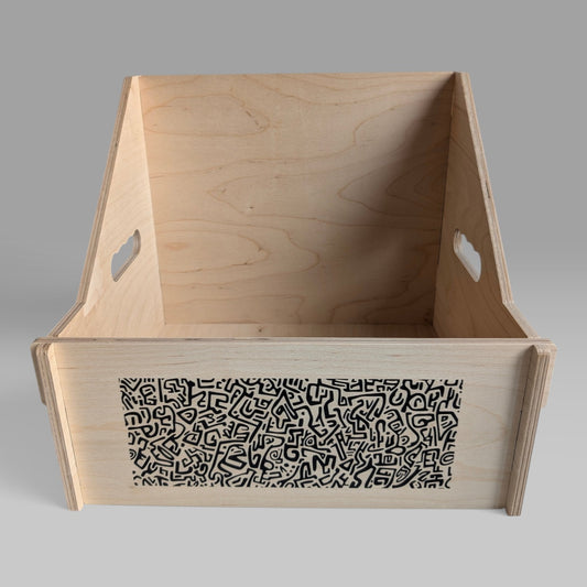 12-INCH VINYL RECORD CRATE "DOODLES"