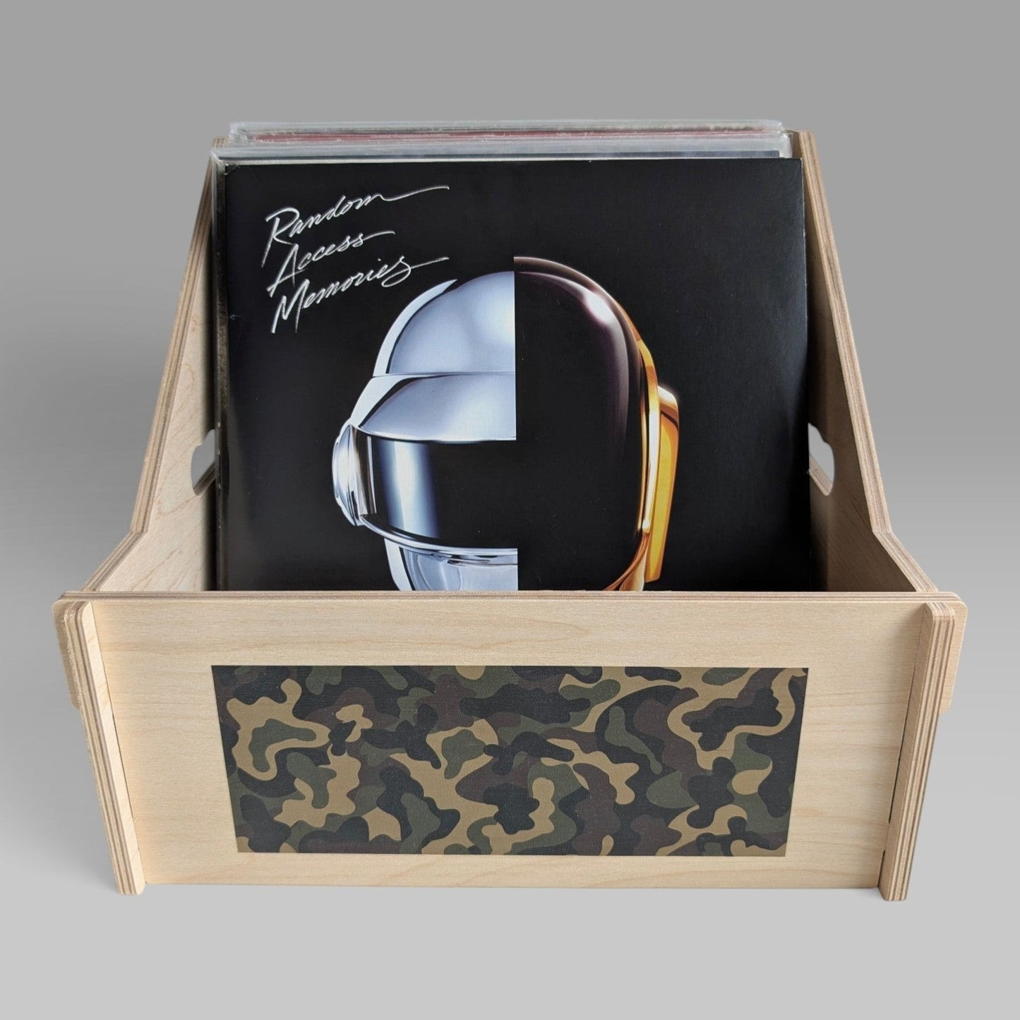 12-INCH VINYL RECORD CRATE "CAMO"
