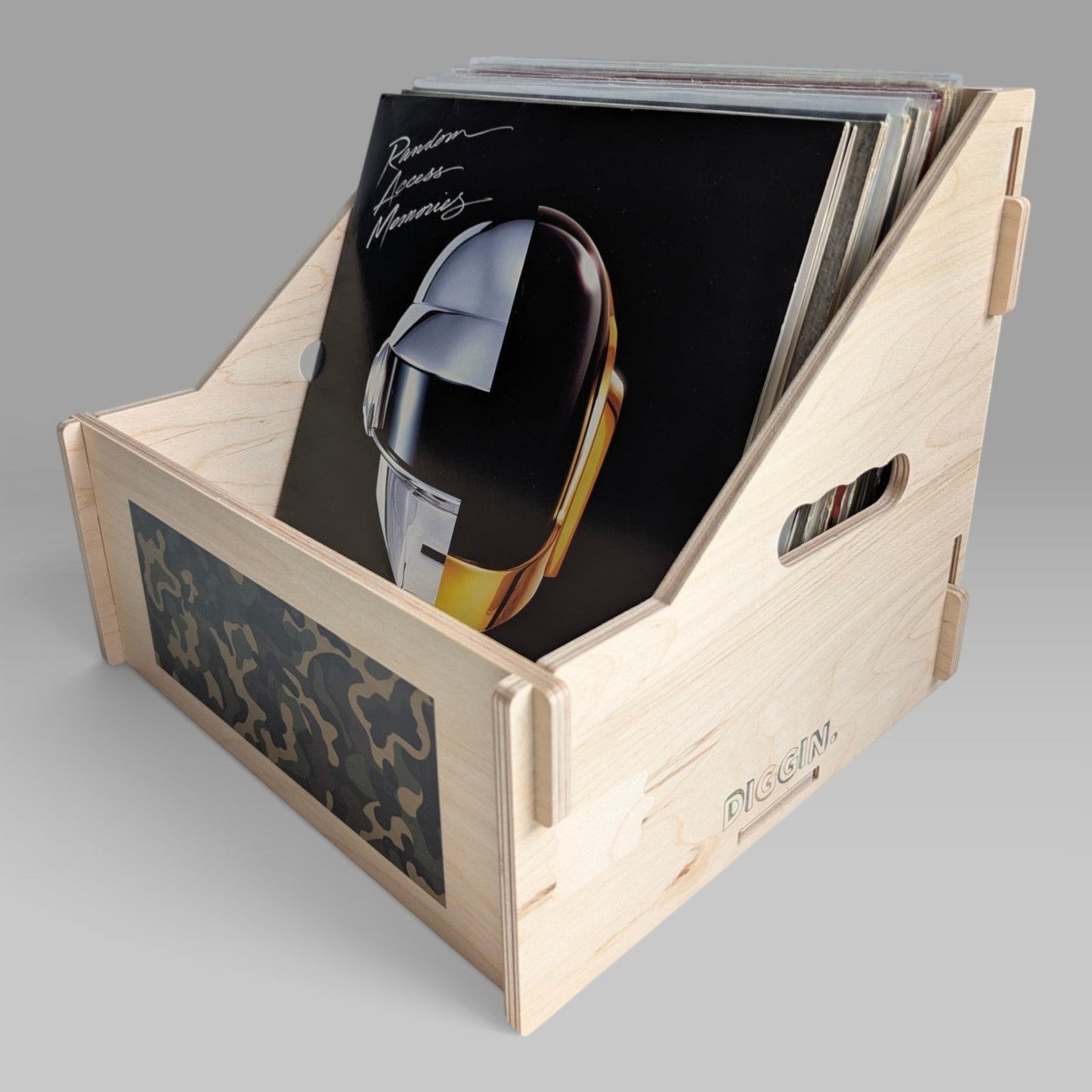 12-INCH VINYL RECORD CRATE "CAMO"