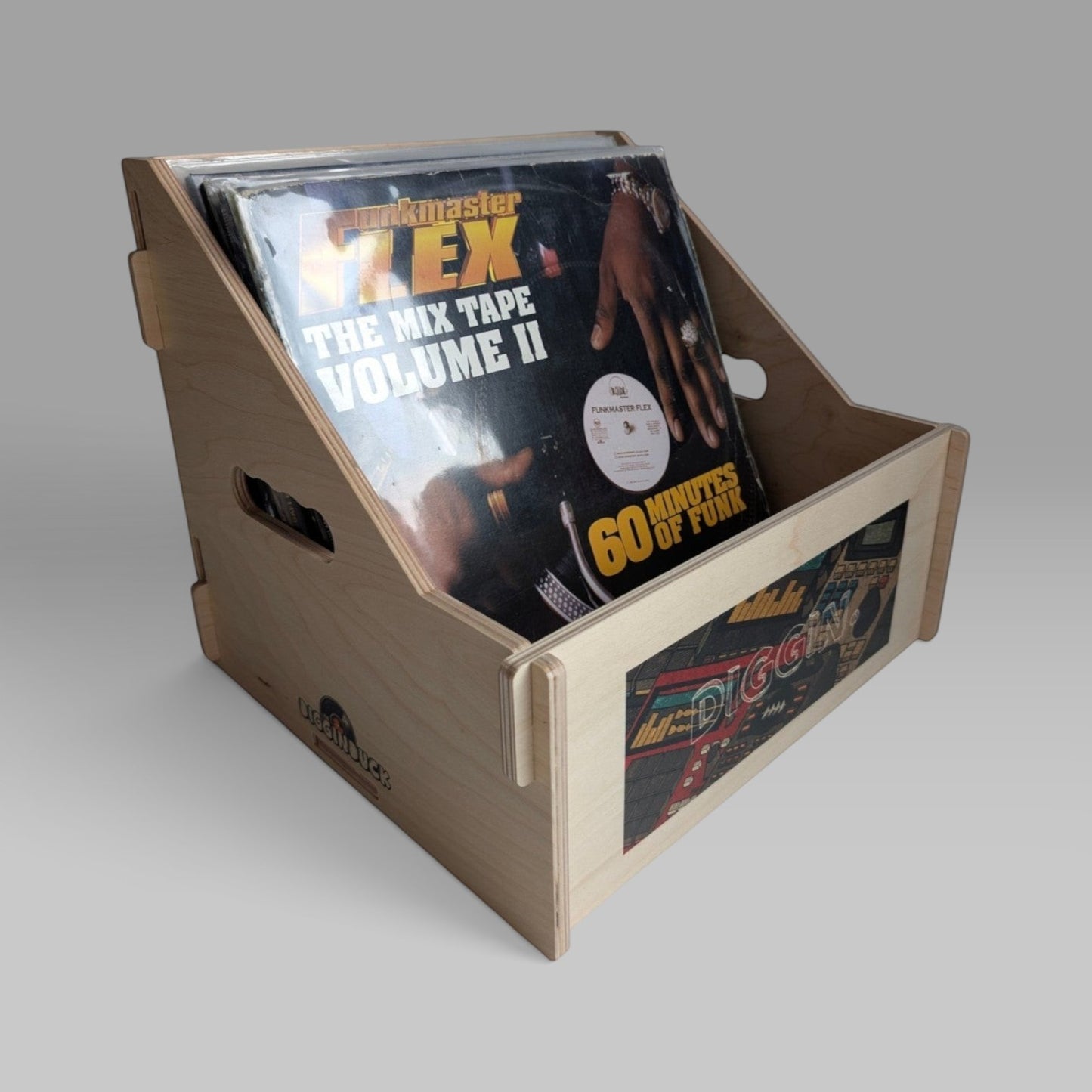 "BEATBROSKI" SET DIGGIN CRATE + BOX + TWO COASTERS