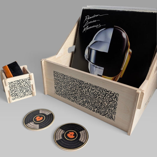 "DOODLES" SET DIGGIN CRATE + BOX + TWO COASTERS